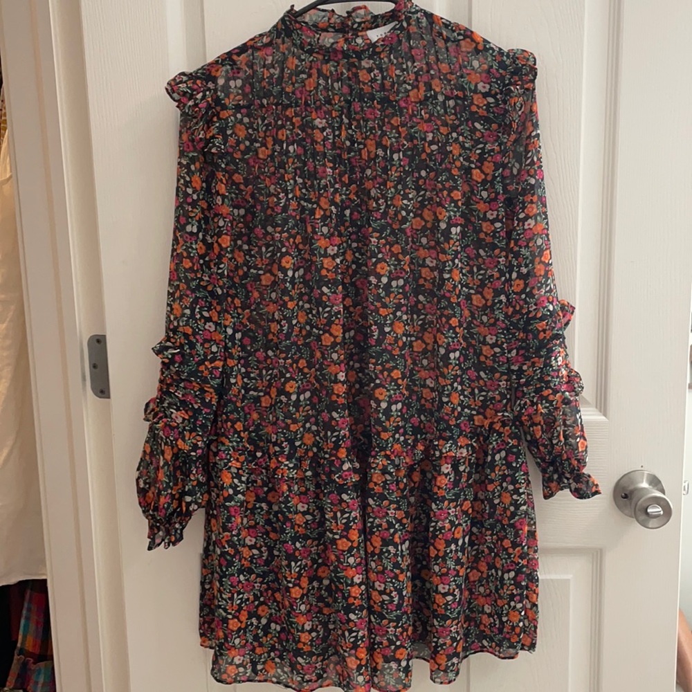 Topshop Flower Sheer Dress